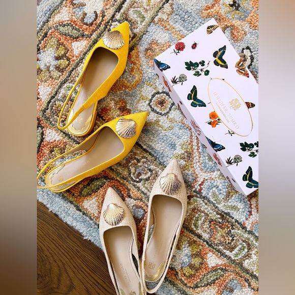 New Jennifer Sumko x Antonio Melani Shell Sling Back Flats - Picture 2 of 5
